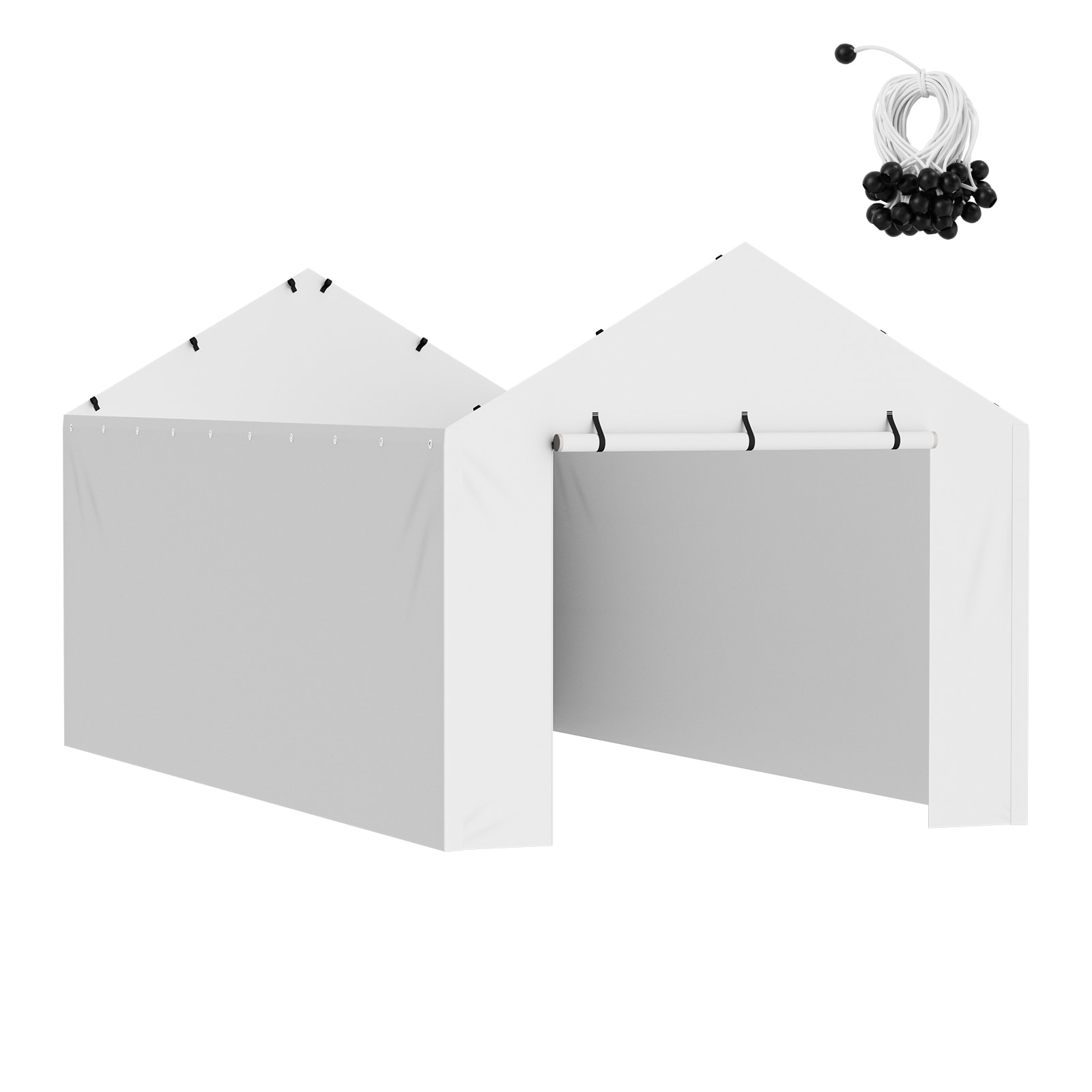 Replacement Side Wall For Carport Garage Tent Waterproof White_voghion.com